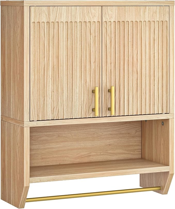 HOOBRO Fluted Medicine Cabinet, Farmhouse Bathroom Wall Cabinet by HOOBRO