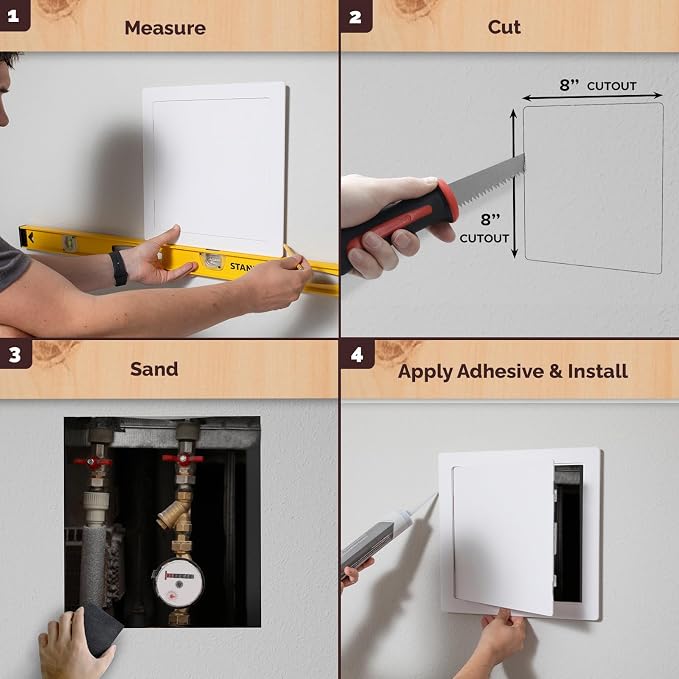 Morvat Access Panel 8x8 Inch for Drywall & Ceiling - Image 3