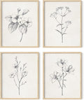 HAUS AND HUES Grey Floral Wall Art by HausandHuesArtPrints