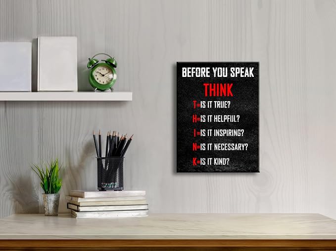 Pyradecor Motivational Think Before You Speak Classroom Positive Quotes - Image 3
