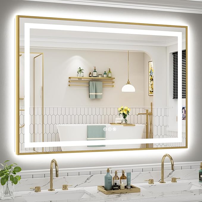 55x40 Inch LED Bathroom Mirror by Briivuemodernmirrors
