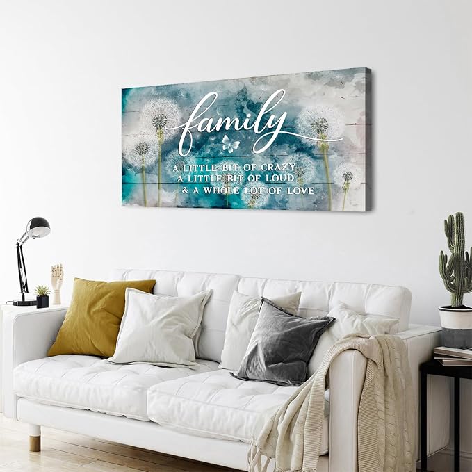AIYISU Family Wall Art Farmhouse Wall Decor Inspirational Family Saying Canvas - Image 6