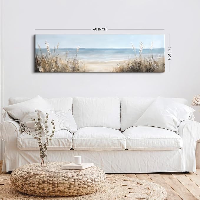 Large Abstract Ocean Wall Art Beach Picture Coastal Room Decor Seaside - Image 2
