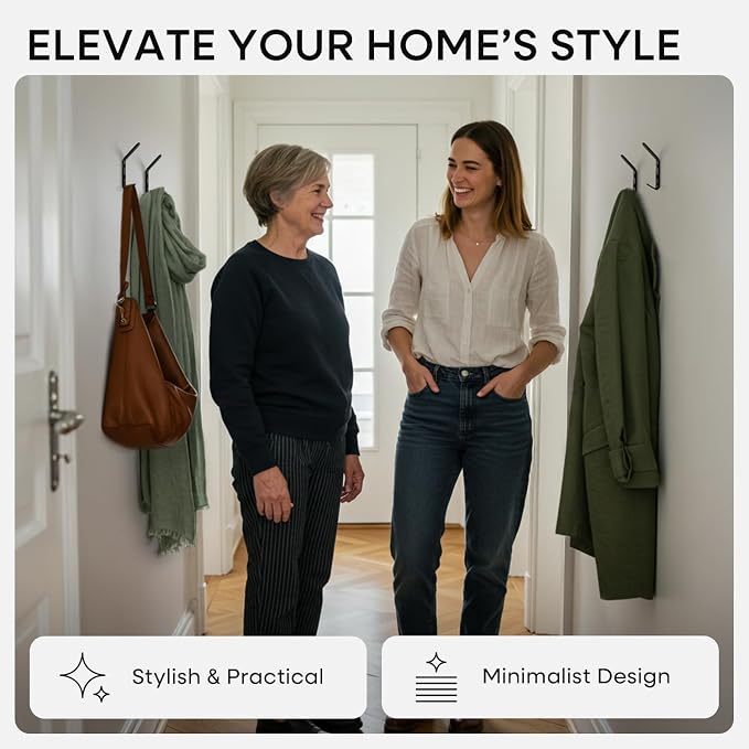 Homeforia Wall Coat Hook Rack - Image 2