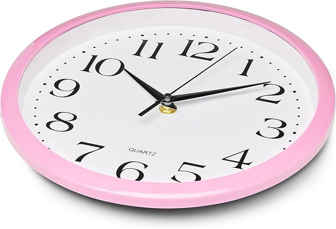 Bernhard Products Light Pink Wall Clock Silent Non Ticking - Image 4