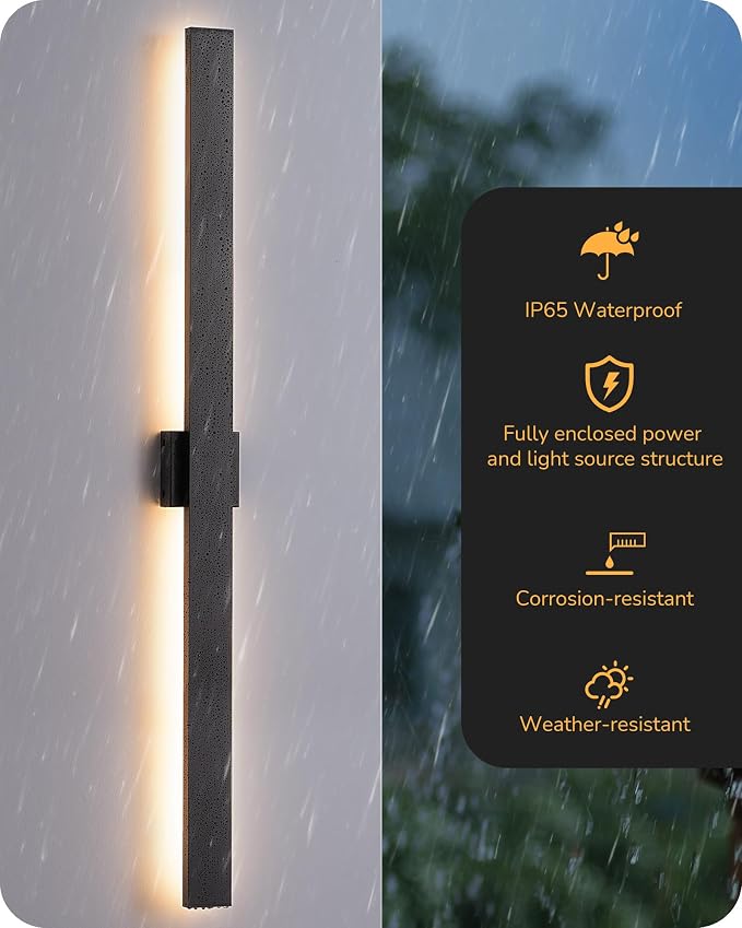 EDISHINE 47.2" LED Outdoor Wall Lights, 3CCT & 10%-100% Dimmable, IP65 - Image 7