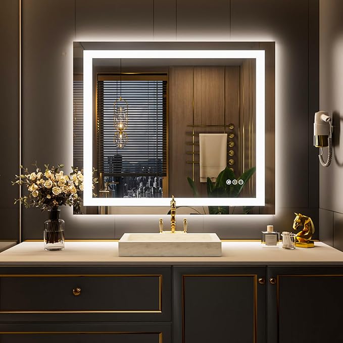 LOAAO 44"X36" LED Mirror for Bathroom, Lighted Bathroom Mirror - Image 7