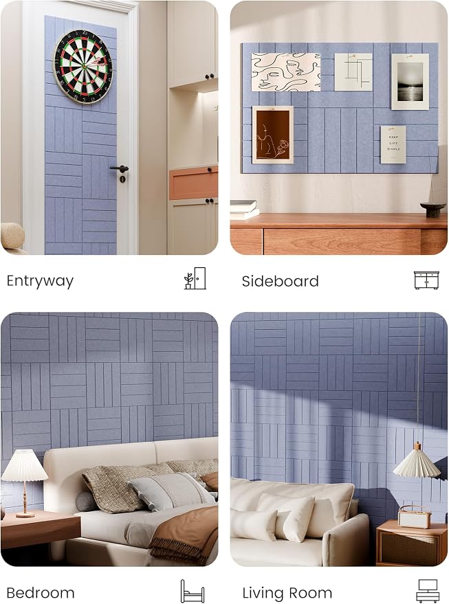 Bumusty Large Cork Board Alternative-36 x 24" Felt Bulletin Board Tiles - Image 5
