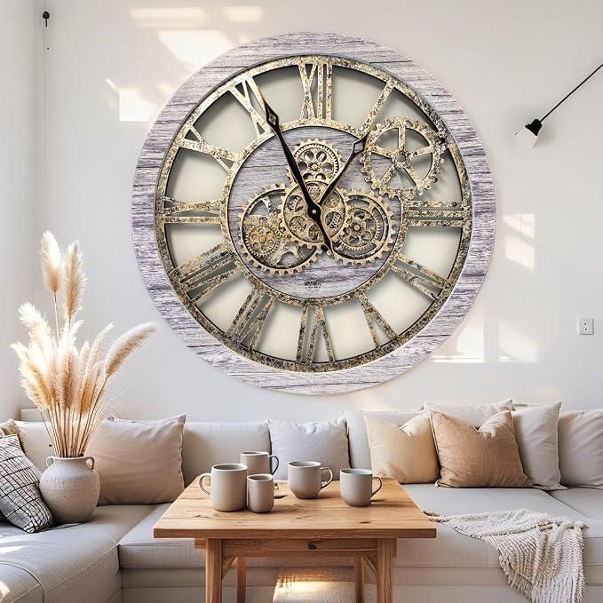ImprovingLife The Gears Clock The Original Real Moving Gear Wall Clock Vintage - Image 5