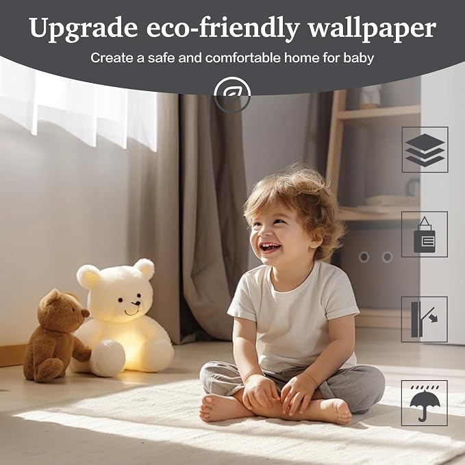 Dimoon 17.7''x118'' Peel and Stick Wallpaper Grey Contact Paper - Image 2