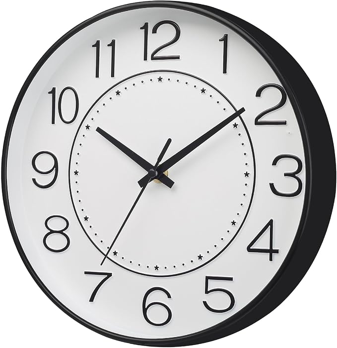 HZDHCLH Modern Wall Clocks Battery Operated, 10 inch White Clock - Image 2