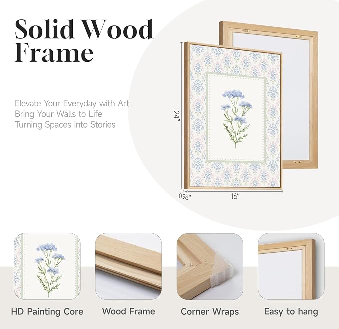 3 Piece Framed Canvas Floral Wall Art - Image 6