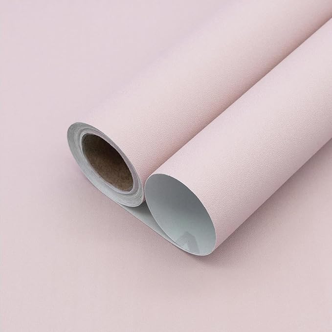 Yancorp 16"x394" Matte Pink Contact Papaer Peel and Stick Wallpaper Vinyl Wrap by YancorpHomeDecor
