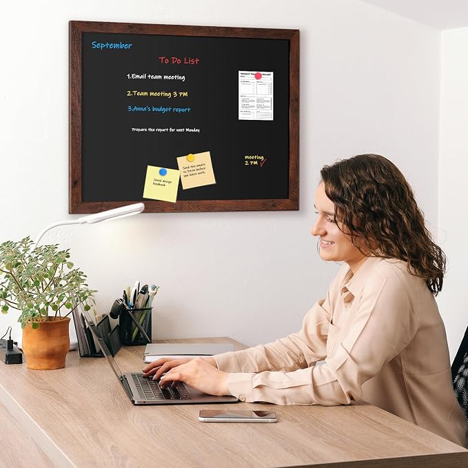 4 THOUGHT Chalk Board 48" x 36", Magnetic Large Chalkboard - Image 9