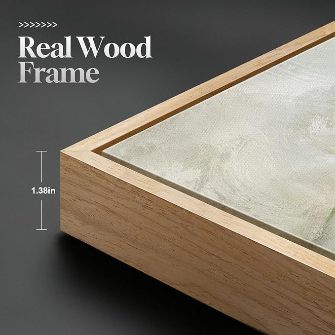 Framed Sage Green Abstract Landscape Wall Art - Image 5