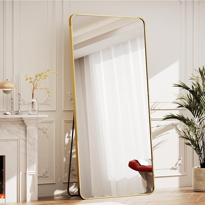 BEAUTYPEAK Gold Full Length Mirror, Suitable - Image 7
