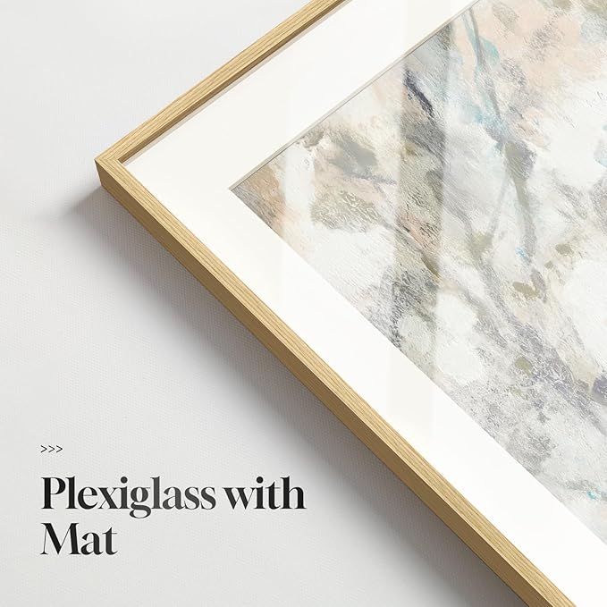Framed Neutral Abstract Landscape Wall Art - Image 3