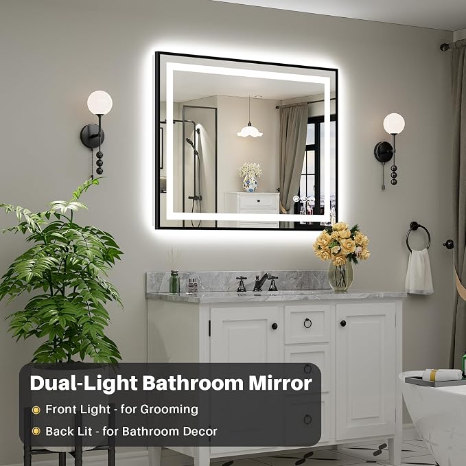 44x36 Inch LED Bathroom Mirror - Image 3