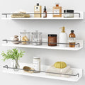 Forbena Floating Shelves for Wall 24 Inches Long, Modern White Wall Shelving by Forbena