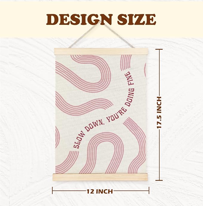 Yomisex Pink Slow Down You're Doing Fine Inspirational Wall Art Poster - Image 6