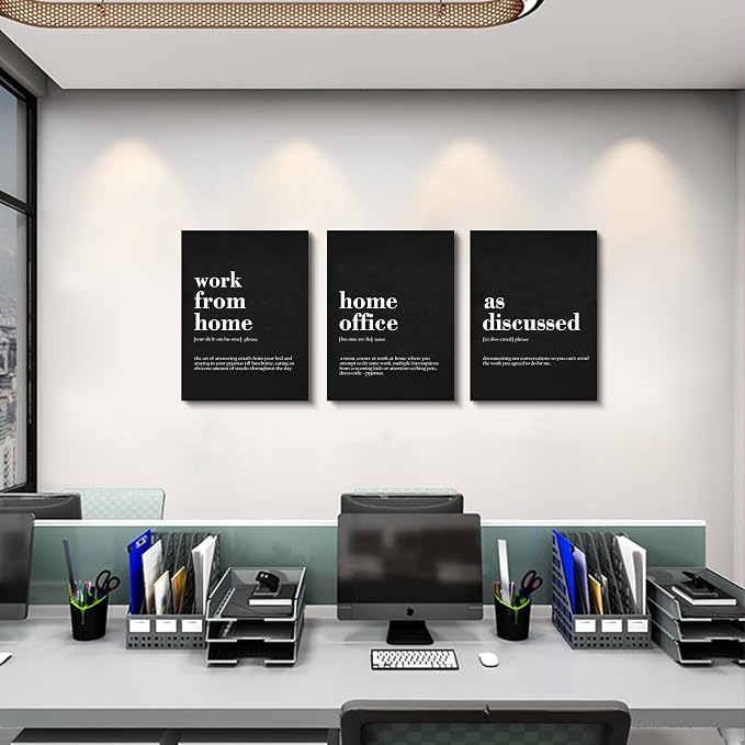 Framed Office Decor Canvas Wall Art - Image 2