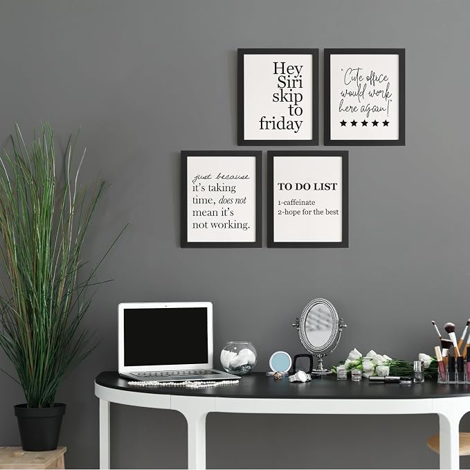 DSHFG Funny Motivational Office Wall Art Decor Prints Set of 4, 8x10 Unframed - Image 4