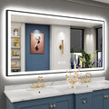 68x36 Black Framed LED Bathroom Mirror by Awandee