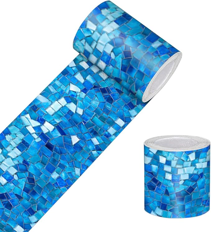 HOMETITUTE Wallpaper Border Peel and Stick Wall Accent PVC Mosaic Wall Borders by HOMETITUTE