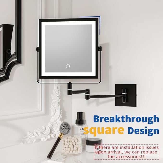 Ruacq Rechargeable Wall Mounted Makeup Mirror - Image 2