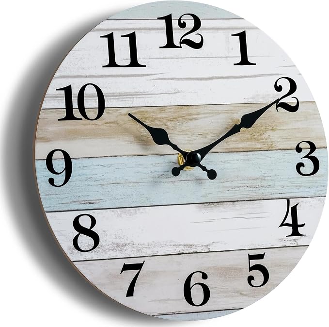 Wall Clock, Wall Clocks Battery Operated Silent Non Ticking, Rustic Clocks - Image 2
