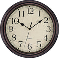 Foxtop Retro Silent Non-Ticking Round Classic Clock Quartz Decorative Battery by Foxtop