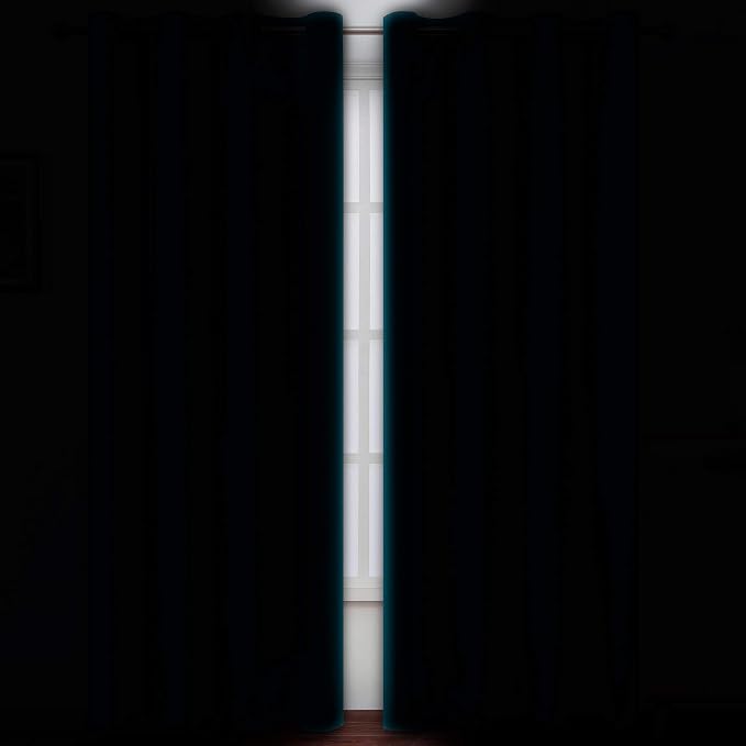 LEMOMO Teal/Turquoise Kids Blackout Curtains - Image 3