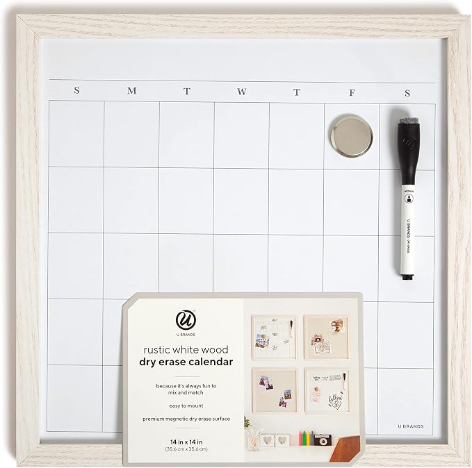 U Brands Rustic Monthly Dry Erase Board - Image 5