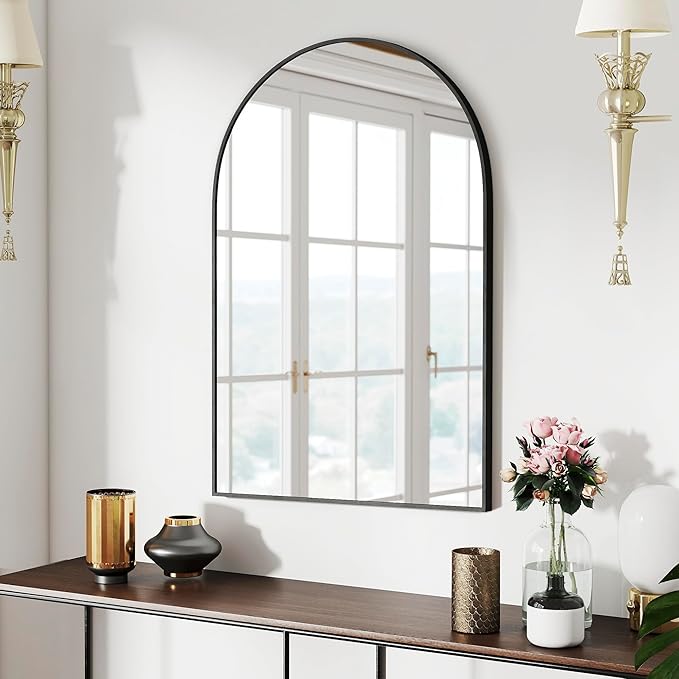 SCWF-GZ 36x24 Arch Mirror Rectangle Full Length Wall Mounted Hanging or Against by SCWF-GZ