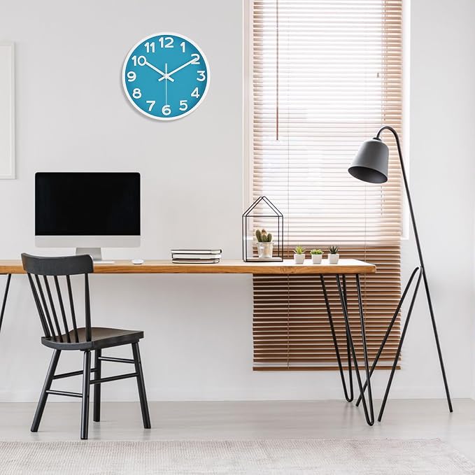 HIPPIH Wall Clock 2 Pack, 10 Inch Modern Wall Clocks Battery Operated, Non - Image 6