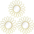 3 Pack Metal Mirrors for Wall Sunburst Wall Mirrors Home Décor Decorative by Uaussi