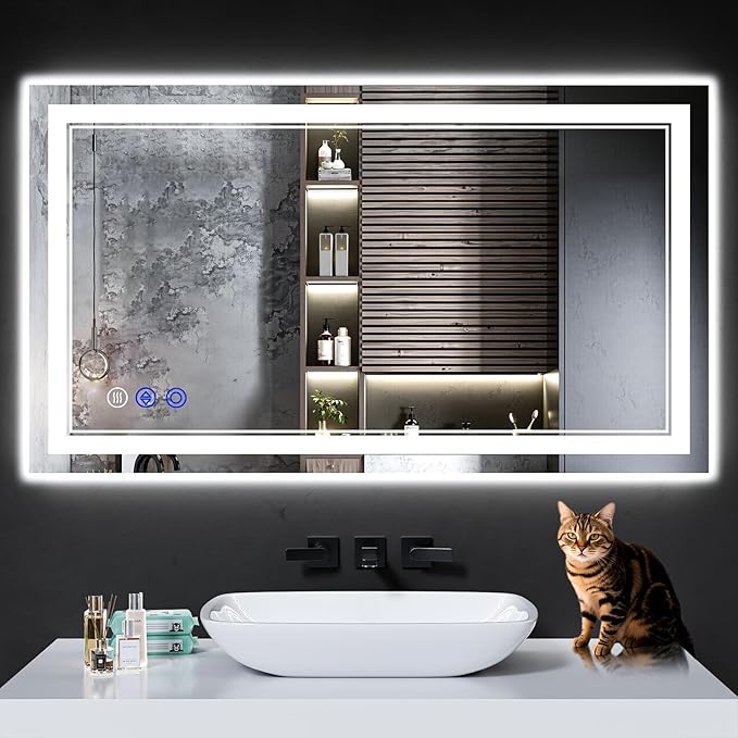 42"x24" LED Bathroom Mirror by INFINIGLASS