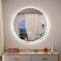 BEAUTYPEAK 40x40 LED Round Bathroom Mirror by BEAUTYPEAK