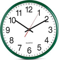 Bernhard Products Hunter Green Wall Clock, Silent Non Ticking by BernhardProducts