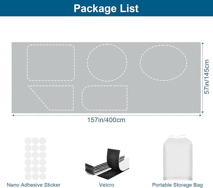 100% Blackout Curtains for Bedroom, Portable DIY Window Blinds, No Drill Window - Image 5