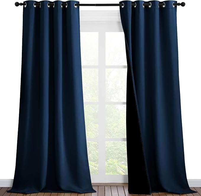 NICETOWN 100% Blackout Blinds, 46 inches x 102 inches, Laundry Room Decor by NICETOWN