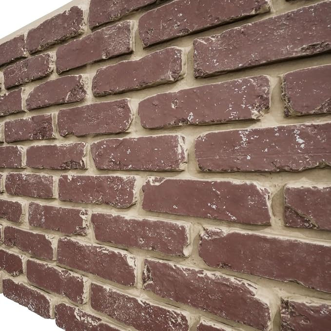 EverStone Aged Brick Faux Brick Panel, 46 7/8"W x 27"H x 1 1/4"D, Old Town Color - Image 7
