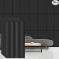 Nuanchu 18 Pack 4x2 FT 3D Slat Wall Panels Large PVC Fluted Panel Decorative by Nuanchu