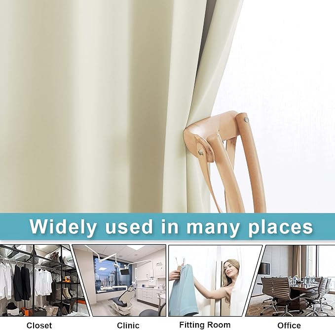 RYB HOME Privacy Curtain for Sliding Glass Door, Light Block Noise Reduce - Image 5
