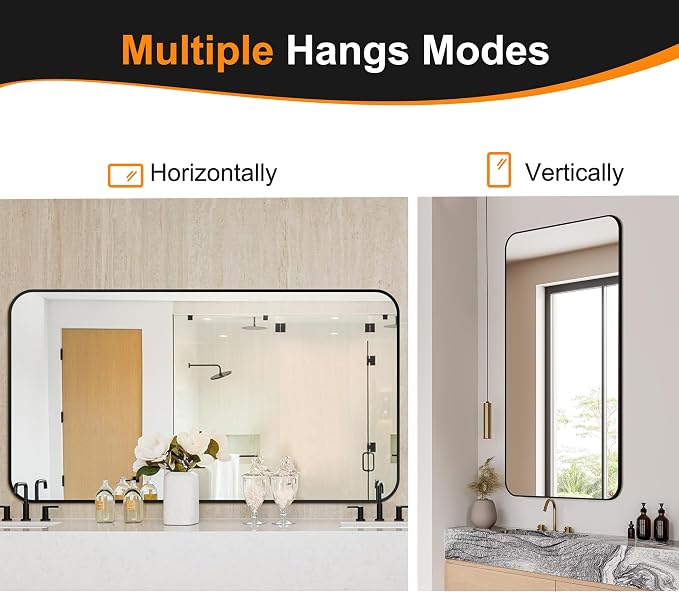 Delma Bathroom Vanity Mirror, High-Definition Bathroom Mirror, Versatile - Image 7