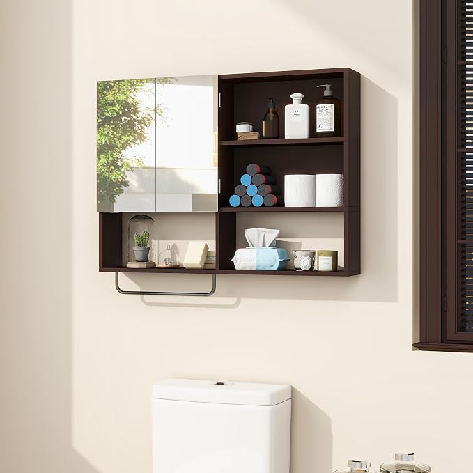 Medicine Cabinet, Wooden Bathroom Wall Cabinet - Image 6