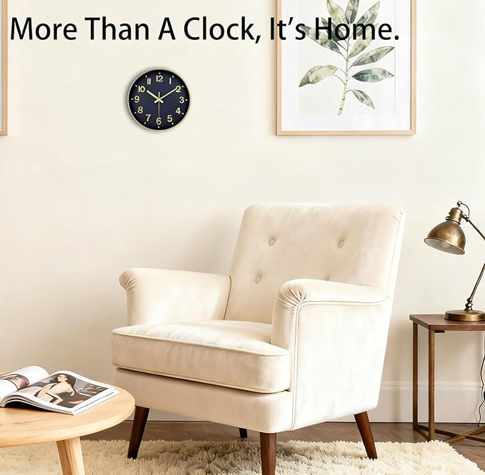 Wall Clock, 8 Inch Wall Clocks Battery Operated, Modern Non Ticking Silent - Image 2