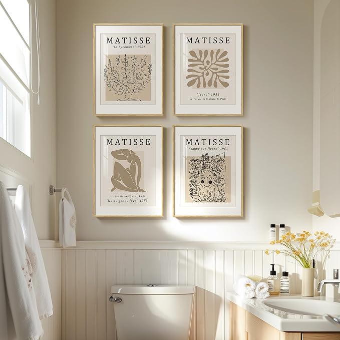 Framed Matisse Neutral Wall Art Set of 4 - Image 2