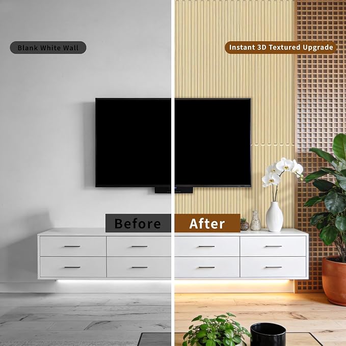 RITOLLO 8-Pack PVC Slat Wall Panels - Image 8