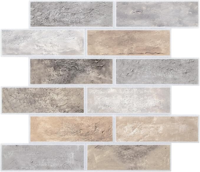 8-Pack 3D Faux Brick Acoustic Wall Panels, 11.8" x 11.8" PET Soundproof & Noise by premiumqualitypeelandsticktile